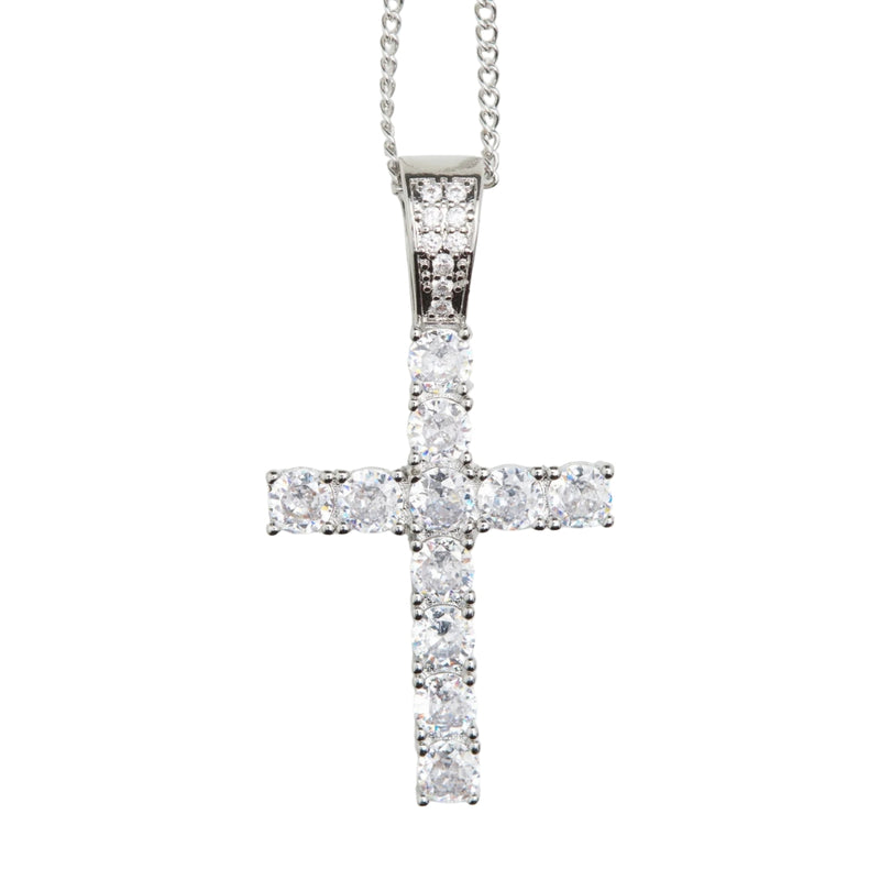 Classic Iced Cross Pendant