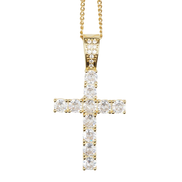 Classic Iced Cross Pendant