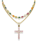 The Gia + Iced Cross Stack (BLUSH)