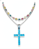 The Gia + Iced Cross Stack (BLUE)