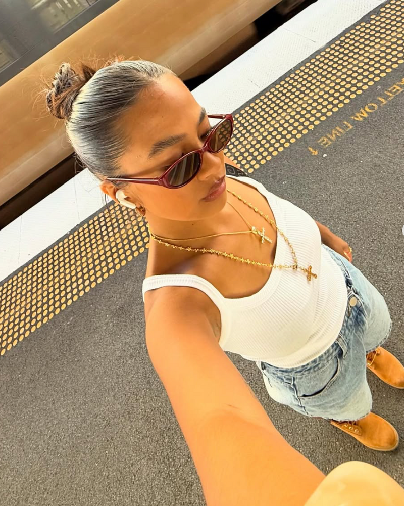 Lifestyle image for The Classic Iced Cross Pendant