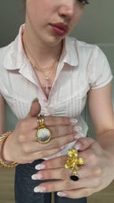 The Blush Iced Cross Pendant