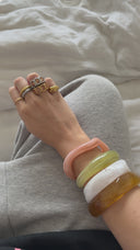 Textured Mixed Metals Ring Duo