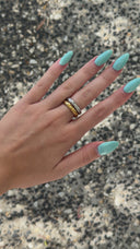 Textured Mixed Metals Ring Duo