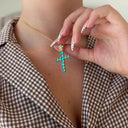 The Liquid Gold Iced Cross Pendant