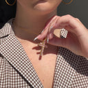 The Blush Iced Cross Pendant