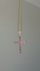 The Blush Iced Cross Pendant